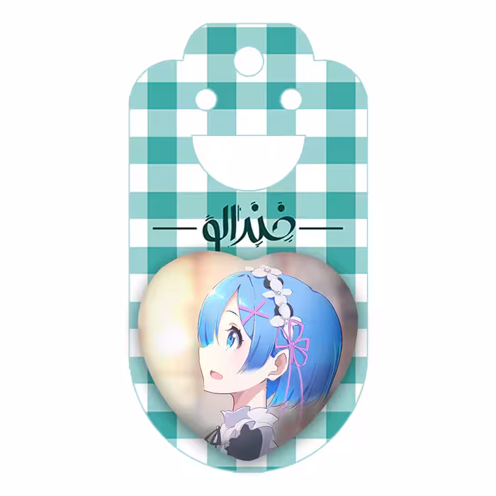 پیکسل خندالو طرح رم انیمه دختر مدل قلبی کد 12153