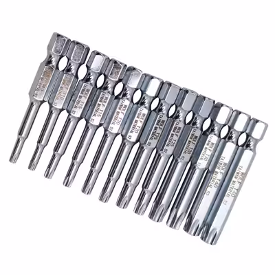 مجموعه 12 عددی سری پیچ گوشتی مغناطیسی ستاره ای مدل YPW-T1015202530