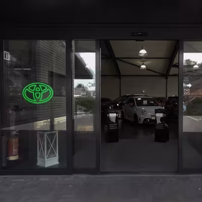 چراغ دیواری نئون دیزاین طرح Toyota-Logo-BL_GR