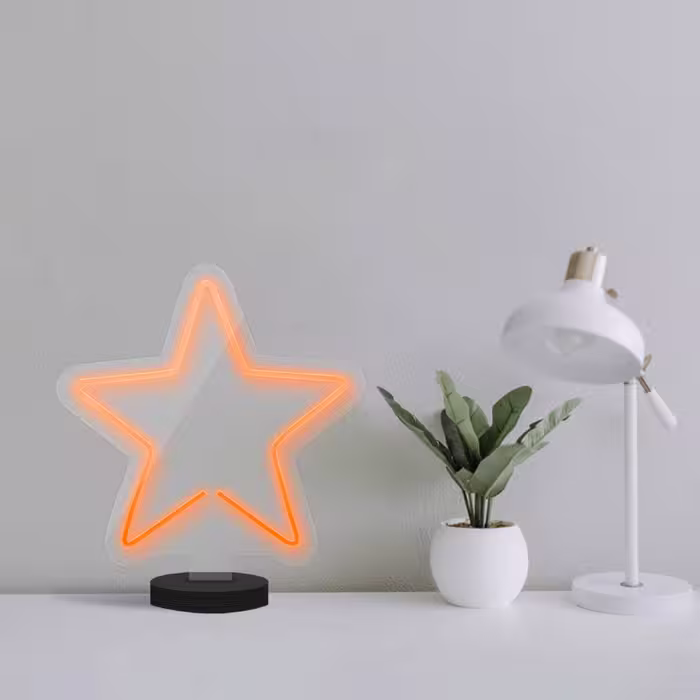 چراغ رومیزی ریموت دار مدل STARS-GL_ORG-GLASS