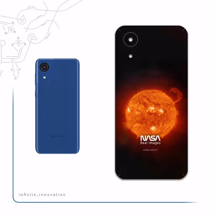 برچسب پوششی ماهوت مدل Sun-By-NASA مناسب برای گوشی موبایل سامسونگ Galaxy A03 Core