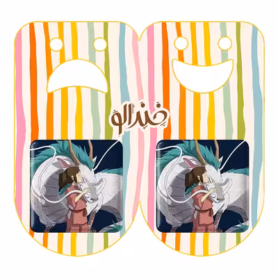 پیکسل خندالو مدل چیهیرو و هاکو انیمه شهر اشباح کد 12103 به همراه مگنت