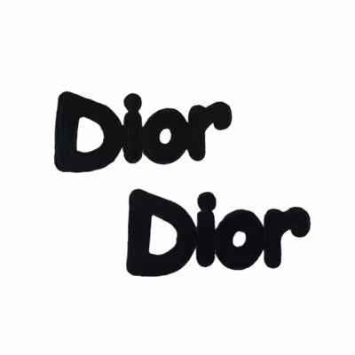 استیکر پارچه و لباس مدل حرارتی طرح dior بسته 2 عددی
