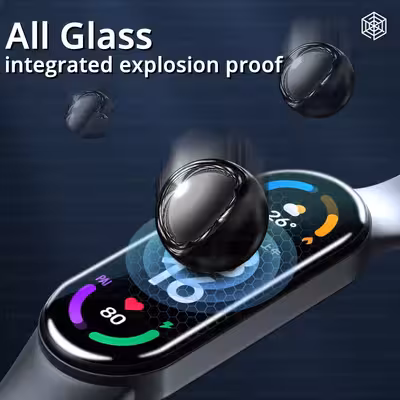 محافظ صفحه نمایش بادیگارد مدل PMMA مناسب برای مچ بند هوشمند شیائومی Mi Band 7 بسته 3 عددی