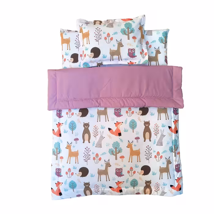 سرویس خواب 3 تکه نوزاد طرح حیوانات کد 02