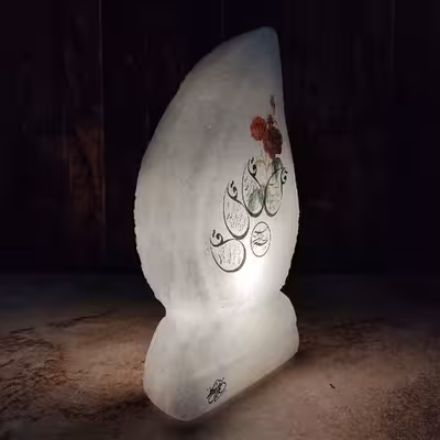 آباژور سنگ نمک مدل بته جقه آیه دار کد 01