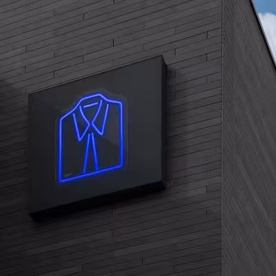 چراغ دیواری نئون دیزاین طرح Men-Clothes_BL