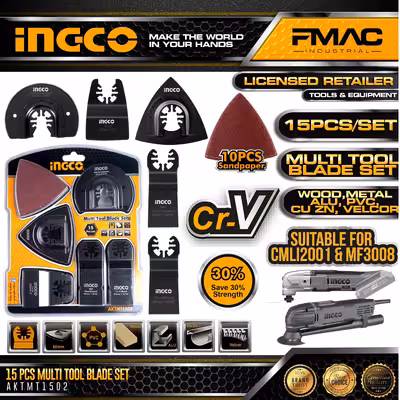 لوازم جانبی ابزار همه کاره اینکو مدل AKTMT1502-15-pcs/set مجموعه 15 عددی 