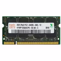 رم لپ تاپ 2 گیگ Hynix DDR2 800-6400 MHZ 1.8V سه ماه گارانتی