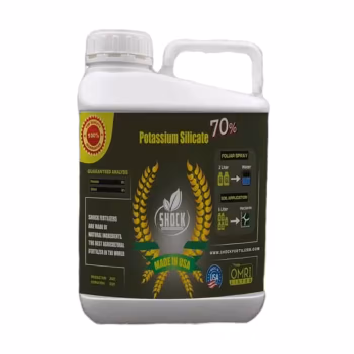 کود سیلیکات پتاسیم شوک آمریکایی 70 درصد اصل مایع 5 لیتری
