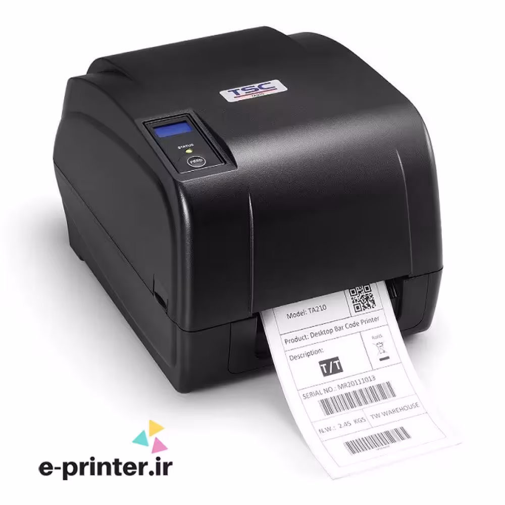 پرینتر لیبل زن حرارتی تی اس سی مدل TA210 تک پورت
