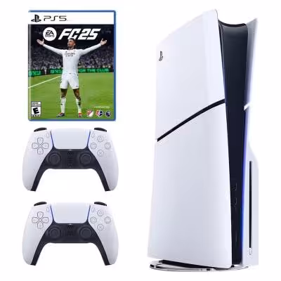 کنسول بازی سونی مدل PlayStation 5 Slim ظرفیت یک ترابایت ریجن 2016A اروپا به همراه دسته اضافی و بازی EA Sports FC 25