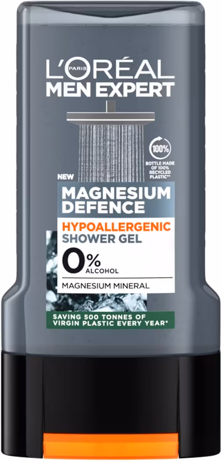 ژل حمام مردانه لورآل Loreal مدل Magnesium DEFENCE