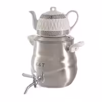 ست کتری و قوری استیل کف چدن مدل کی تی