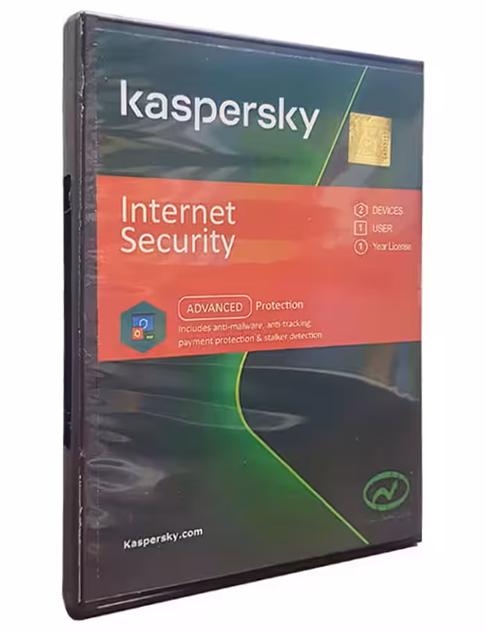 کسپرسکی اینترنت سکیوریتی دو دستگاه یک کاربره یک ساله