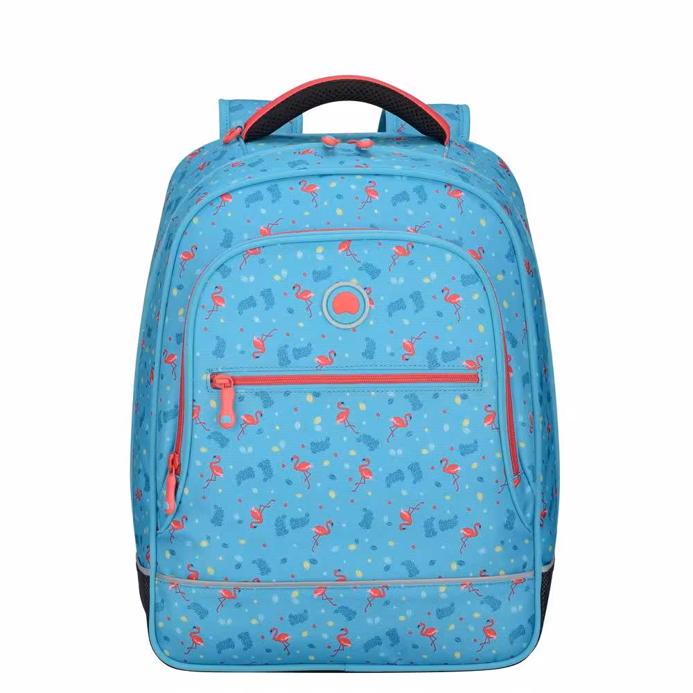 کوله پشتی مدرسه ای دلسی مدل فیروزه ای فلامینگو