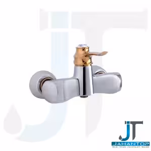 شیر توالت اهرمی کروم طلایی آریانا (مدل پرنس)