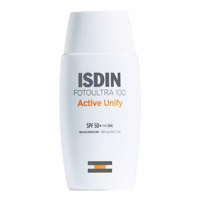 ضد آفتاب و ضد لک بدون رنگ ایزدین مدل Active Unify مناسب پوست نرمال و خشک  SPF50 حجم 50 میل