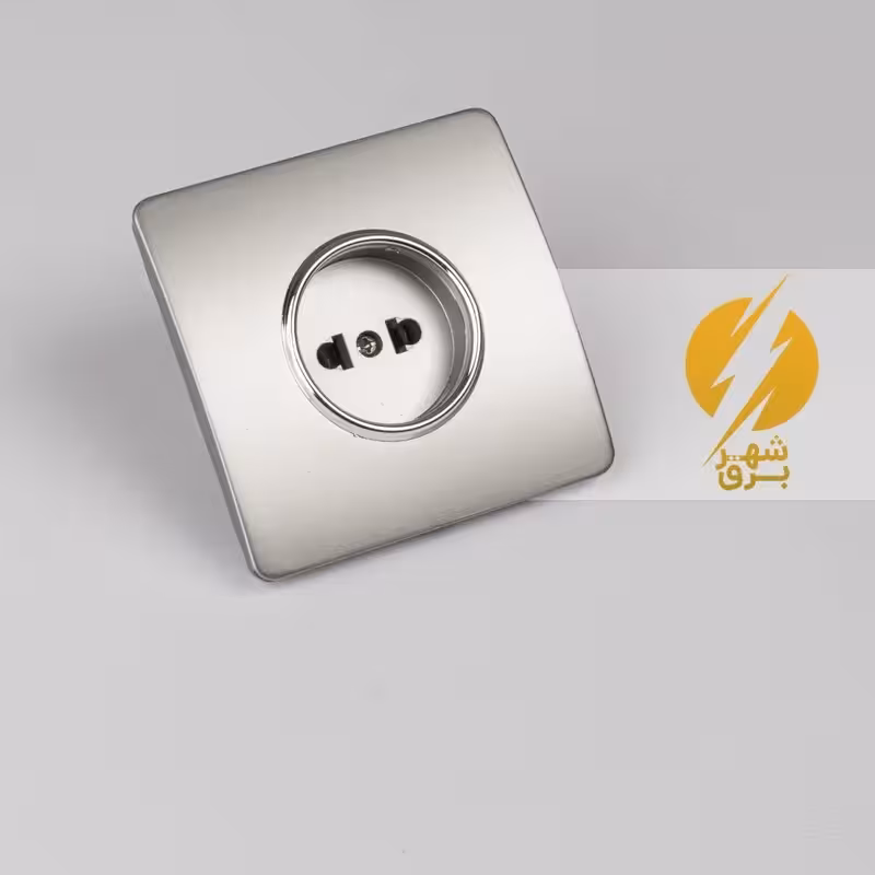 پریز برق اسیا کریستالی نقره ای