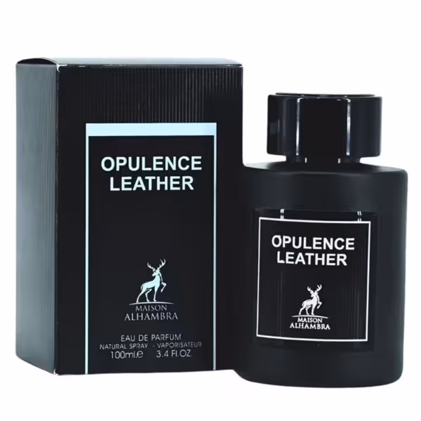 ادکلن الحمبرا امبر لدر (Opulence Leather) زنانه و مردانه حجم 100 میلی لیتر