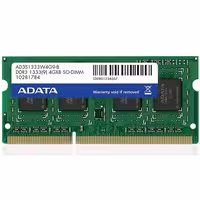 رم لپ تاپ ای دیتا DDR3 با فرکانس 1333 مگاهرتز، CL9 و ظرفیت 4 گیگابایت