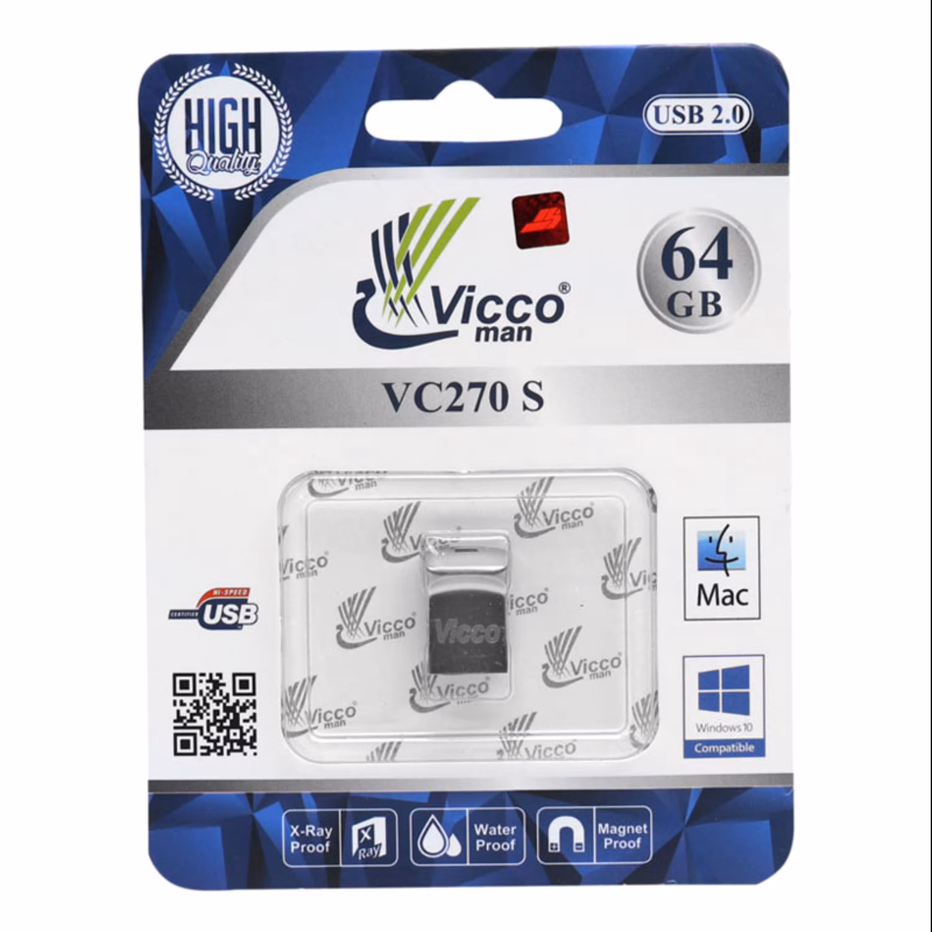 فلش مموری ویکومن مدل VC270 ظرفیت 64 گیگابایت گارانتی مادام العمر