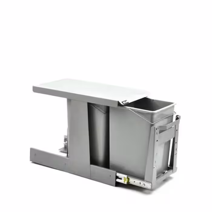 سطل زباله دومخزنه کوچک ریل کف (24لیتری) – سلما