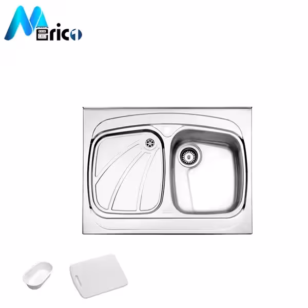 سینک استیل البرز کد 618 روکار یک لگنه