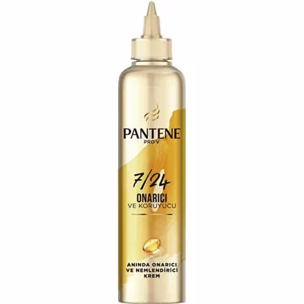 کرم آبرسان و ترمیم کننده موی پنتن حجم 300 میلی لیتر | Pantene Pro-V 7/24 Yoğun Bakım Kremi Güç ve Parlaklık 300 ml
