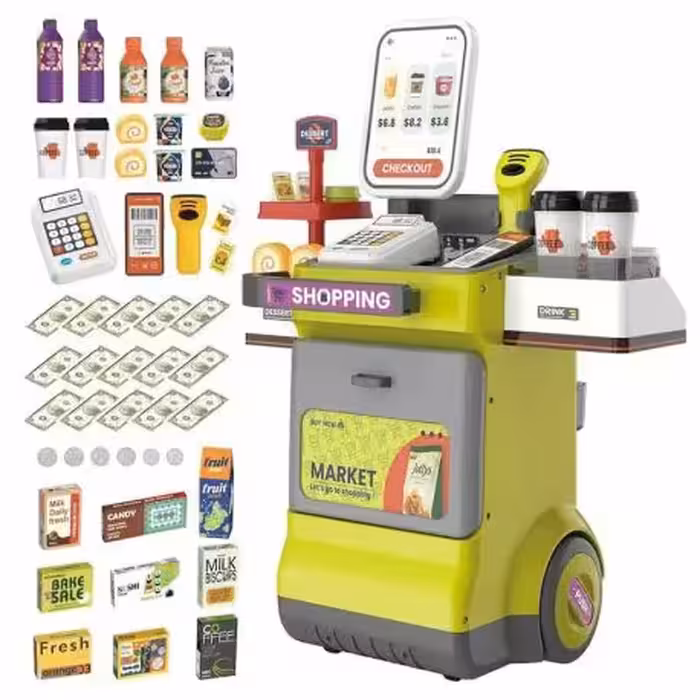 اسباب بازی سوپرمارکت موزیکال و چراغدار 48 تکه