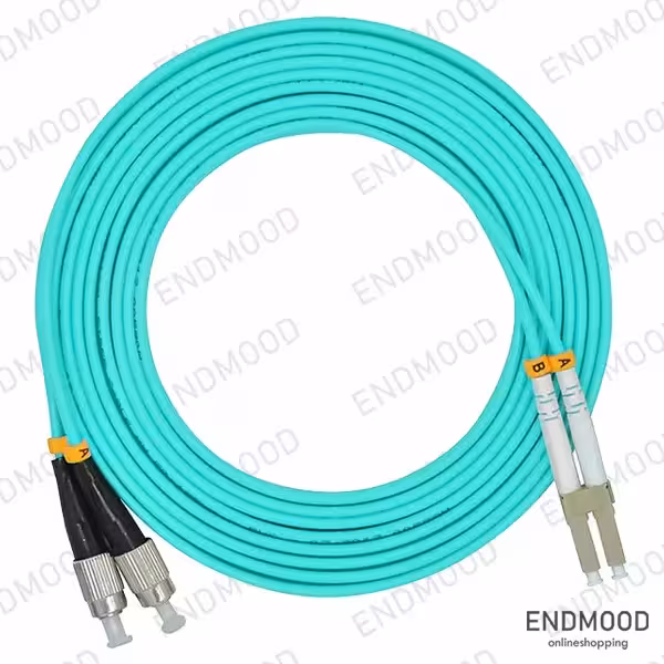 پچ کورد فیبر نوری 1 متری داپلکس نگزنس Nexans OM3 LC-FC