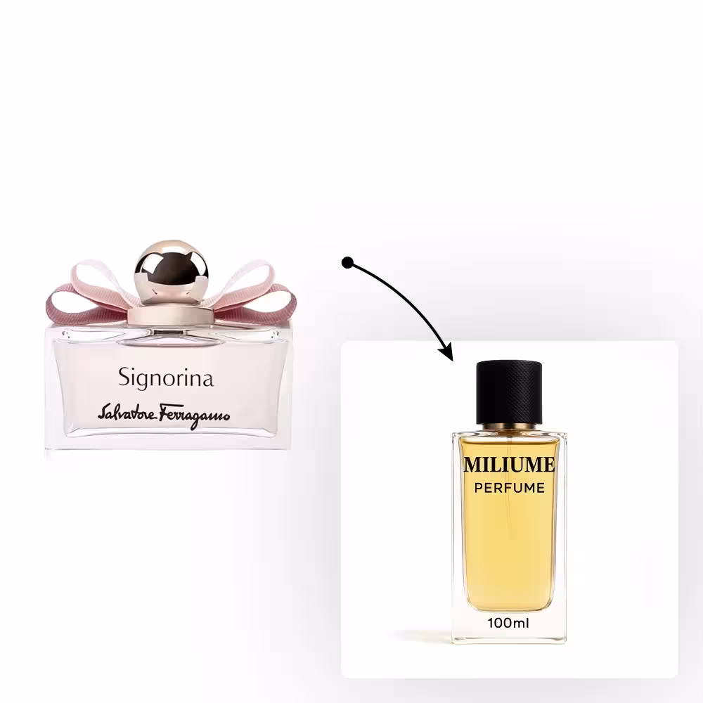 اسانس عطر Salvatore Ferragamo Signorina برند gemini - کد 2115 - سالواتوره فراگامو سیگنورینا 100ML - میلیوم پرفیوم