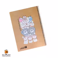 دفتر خط دار کرافت 60 برگ طرح حیوانات ایمان (iman)
