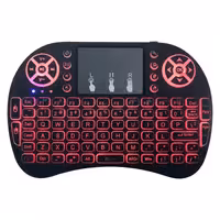 مینی کیبورد بی سیم مدل i8 Backlit، دارای تاچ پد، دارای نورپردازی تک رنگ | کالا مکس