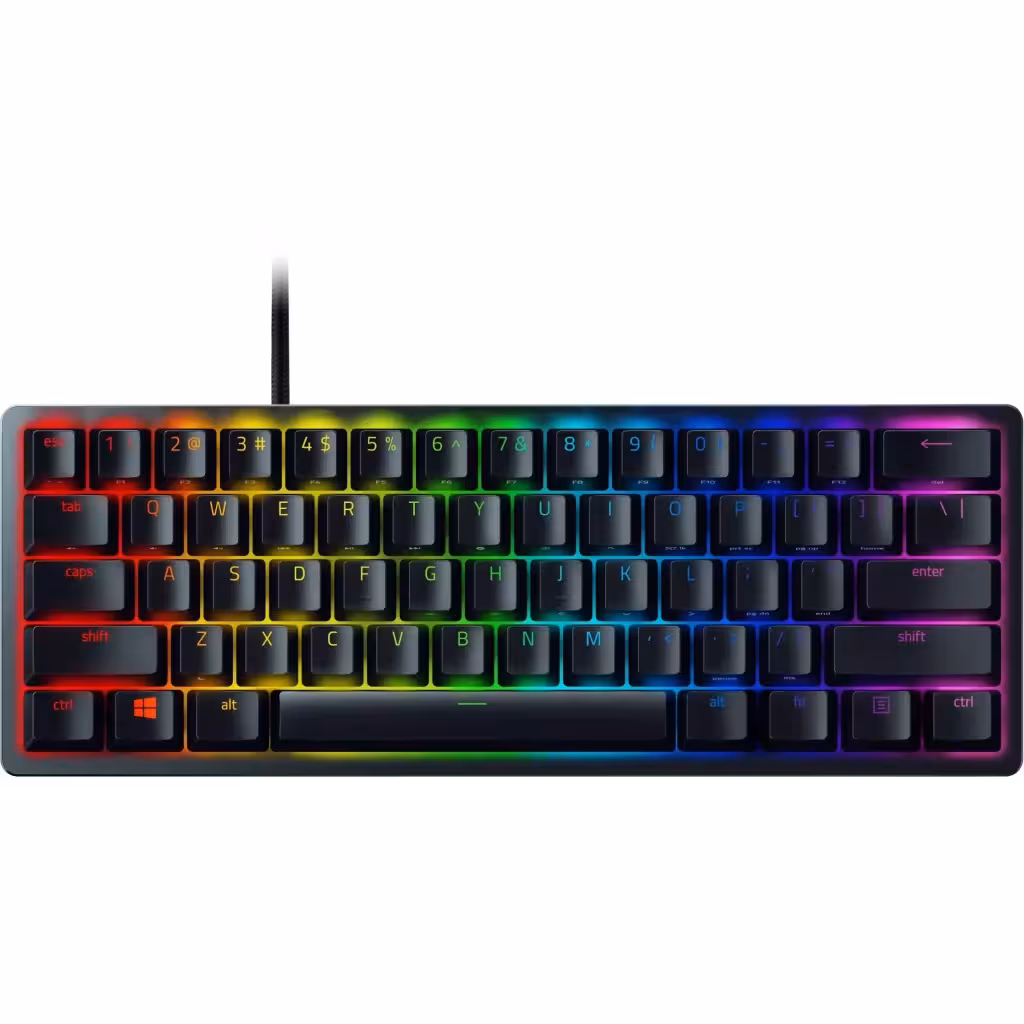 کیبورد گیمینگ RGB مکانیکال سیمی ریزر مدل HUNTSMAN MINI