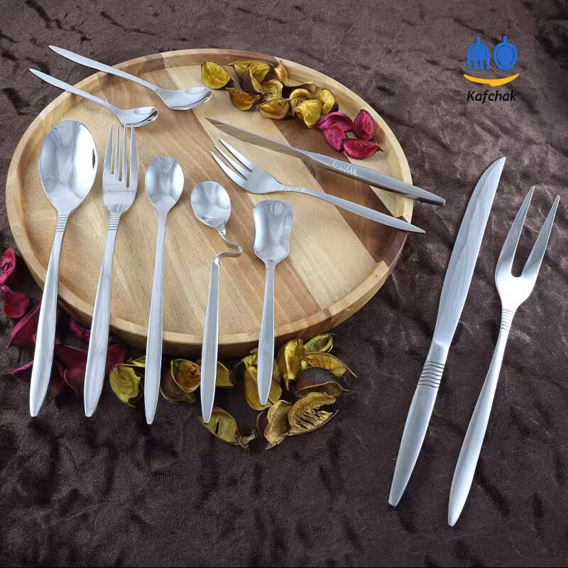 سرویس قاشق چنگال 155 پارچه Kind - مدل سالسا - استیل مات و براق