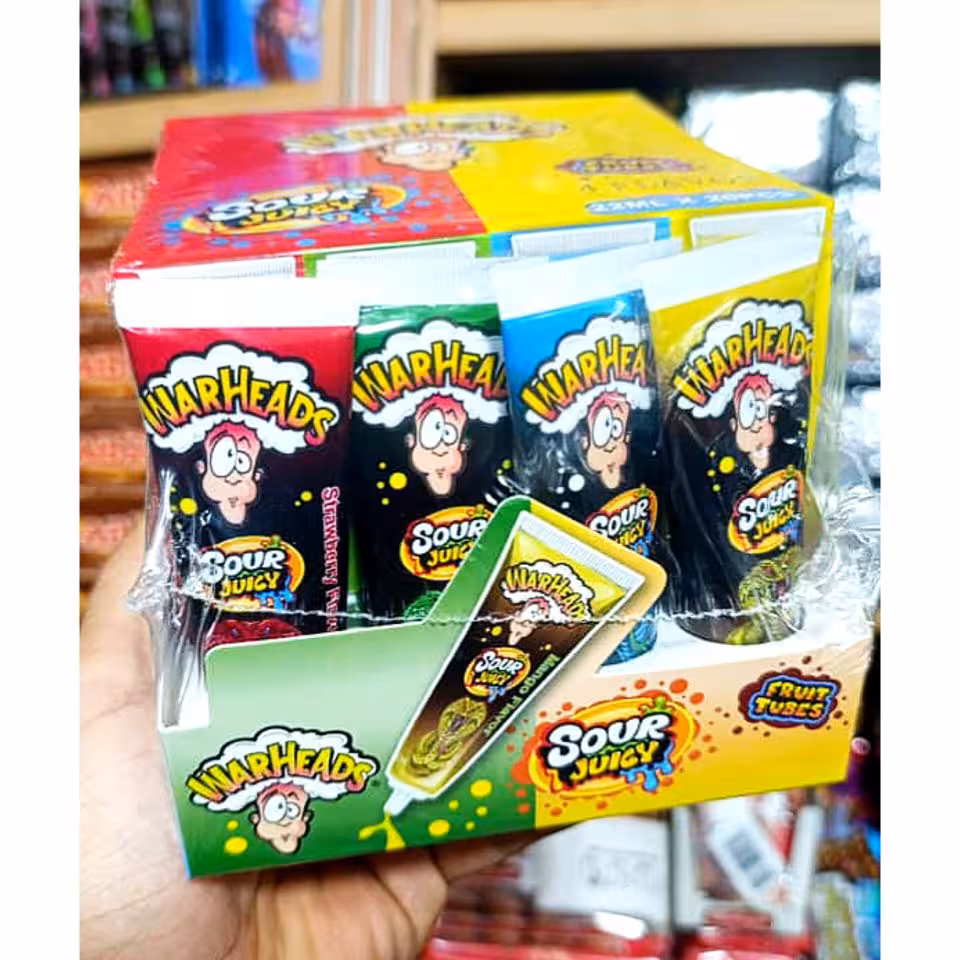 سس ژله پمادی وارهدز با طعم میوه ای ترش باکس 20 عددی warheads