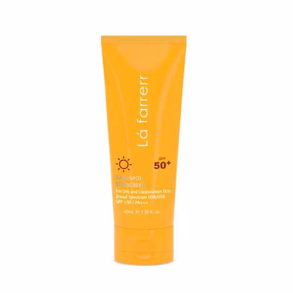 کرم ضد آفتاب و ضد لک SPF50 بی رنگ لافارر مخصوص پوست چرب و مستعد آکنه