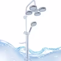 شیرالات علم دوش حمام هلی شاتی دوکاره ضدرسوب با فیلتر رنگ سفید