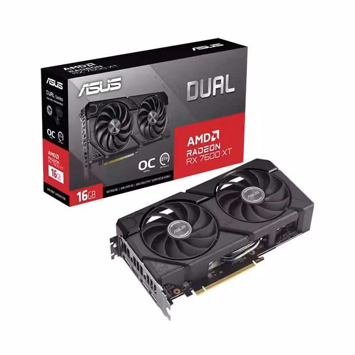 کارت گرافیک ایسوس Dual Radeon RX 7600 XT OC Edition 16GB