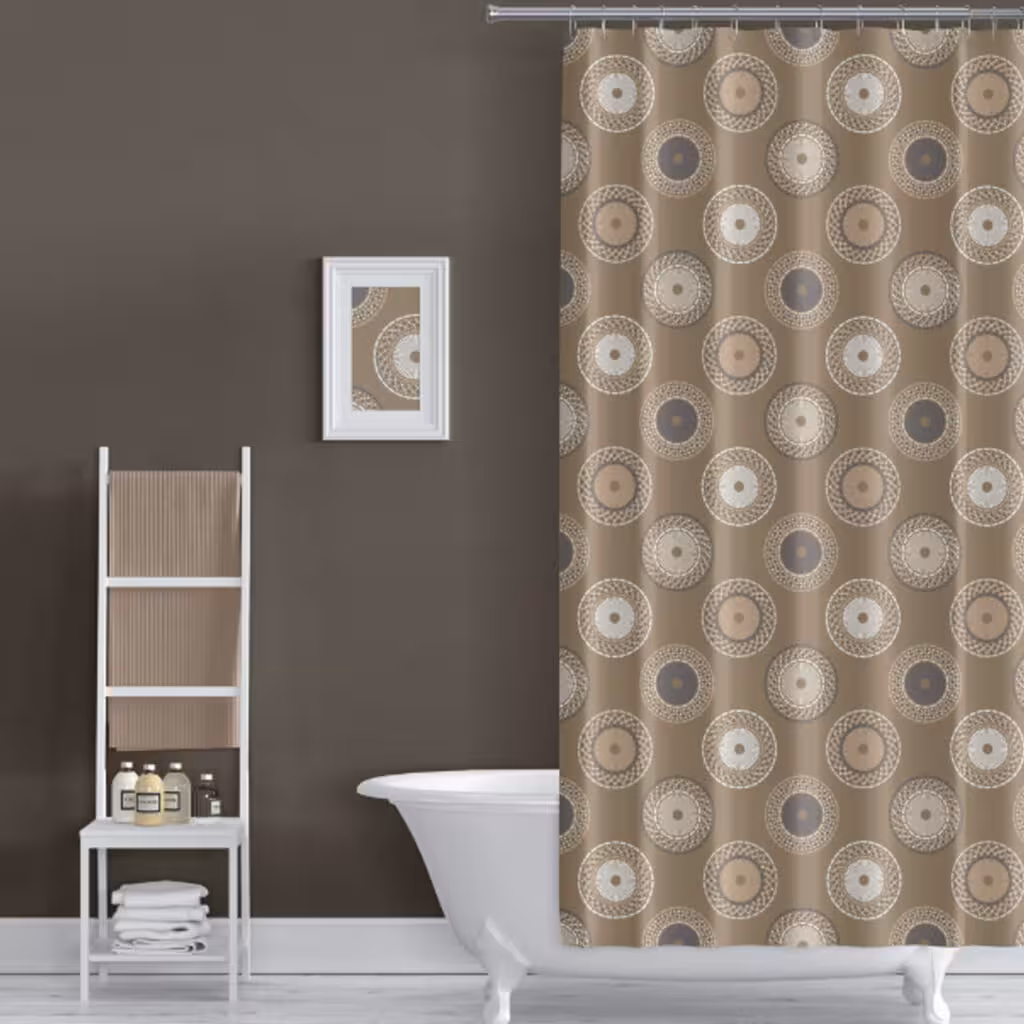 پرده حمام دلفین مدل EV-4643 سایز 180×200 سانتی متر
