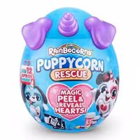 عروسک سورپرایزی Rainbocorns سری Puppycorn Rescue با شاخ بنفش