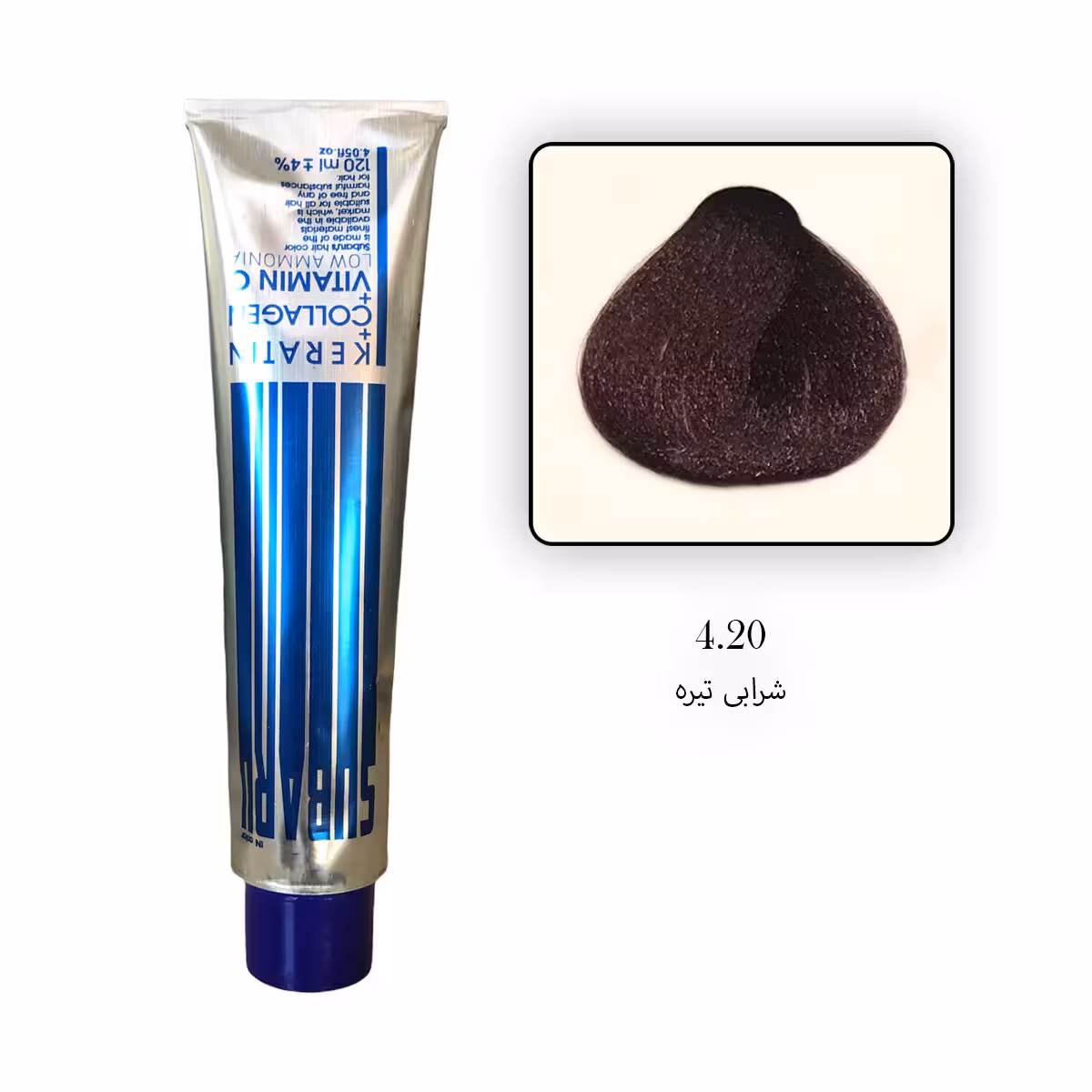 رنگ مو بدون آمونیاک سوبارو 4.20 – شرابی تیره حجم 120 میلی لیتر