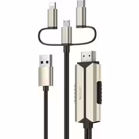 کابل تبدیل Yesido HM14 Lightning/MicroUSB/Type-C to HDMI 2m