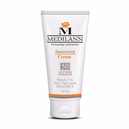 کرم ضد آفتاب رنگی مناسب پوست های معمولی و خشک با Medilann SPF50