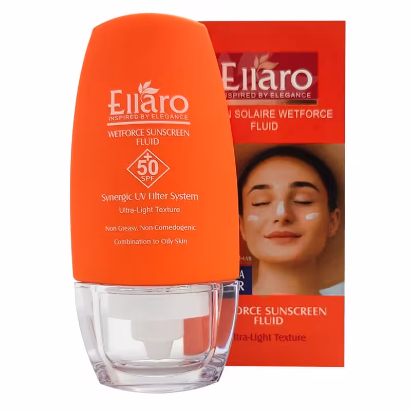فلوئید ضد آفتاب SPF50 الارو مدل Ultra Light حجم 50 میلی لیتر | Ellaro sunscreen SPF50 Ultra Light Fluid