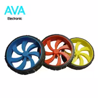 چرخ پلاستیکی سایز 10cm با بوش فلزی و پیچ رگلاژ