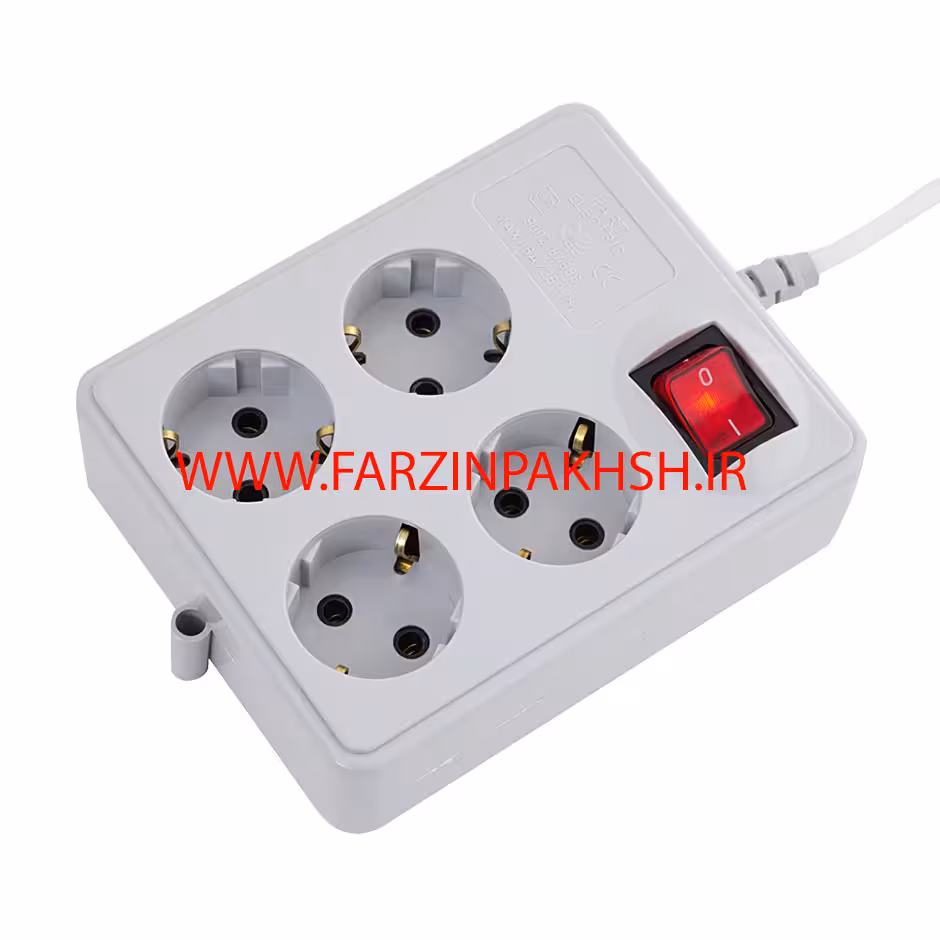 رابط چهار خانه ارتدار با کلید و کابل 1/8 متری پارت الکتریک مدل 317