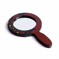 آینه چوبی دسته دار دستساز کد MH2002