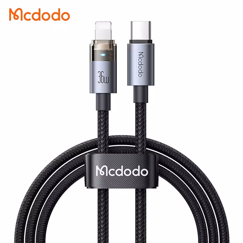 کابل شارژ تایپ سی به لایتنینگ چراغ Mcdodo مدل CA-694
